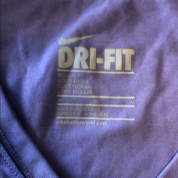 Ladies Nike Dri-Fit Regular Fit V-Neck T-Shirt - Picture 2 of 4